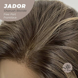 JBEXTENSION 10 Inches Shatush Dark Blonde Curly Lace Front Wig.Pre Plucked 6*14 HD Transparent Lace Frontal Handmade Futura Fiber Swiss Lace Synthetic Fiber Wig JADOR SHATUSH BLONDE