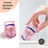 JBextension Travel Eyelash Curler, Pink - Plastic Eyelash Curlers for Travel Makeup - Comes with Bonus Replacement Lash Pad - 1 Pack