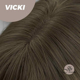 JBEXTENSION 22 Inches Light Brown Curly Wig With Bangs VICKI