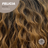 JBEXTENSION 28 Inches Extra Curly Mocha Long Pre-Cut Frontlace Wig FELICIA MOCHA