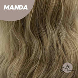 JBEXTENSION 26 Inches Mix Blonde With Dark Root Body Wave With Bangs MANDA
