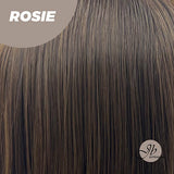 JBEXTENSION 20 Inches Curly Brown Wig With Bangs ROSIE