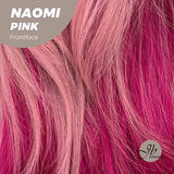 28 Inches Mix Pink Fushia Color Fashion Frontlace Wig NAOMI PINK