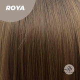 JBEXTENSION 22 Inches Brown With Dark Root With Bangs Wig ROYA
