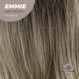 JBEXTENSION 26 Inches Curly Balayage Light Blonde With Dark Root Wig Pre-Cut Frontlace Wig EMMIE LIGHT BLONDE