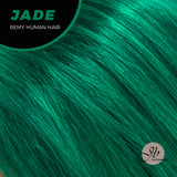 [PRE-ORDER] JBEXTENSION GEMSTONE COLLECTION 12 Inches Real Human Hair Dark Green Bob Cut Free Parting Wig JADE