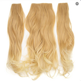 JBEXTENSION 3 PCS Hair Extension Clip Hair Extensions for Women Long Soft curly Clip  Extensions Synthetic Double Weft Hair Full Head 24 Inch