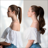 23" Ponytail Curly Clip-In SHATUSH OMBRE'