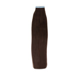 Tape in Hair Extensions Human Hair, Remy Tape in Hair Extensions 20inch  Tape in Human Hair 50g 20pcs  #2 DARK BROWN