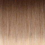 27" Straight Ponytail Clip-in Blonde Balayage