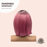 JBEXTENSION 12 Inches Bob Cut Frontlace Real Huaman Hair Crazy Color Wig PANDORA-ROSEMARY