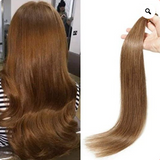 U Tip Hair Extensions Human Hair Color 6 Light Brown Real Remy Hair 20 Inch Fusion Hair Extensions 1 Gram Per Strand 20 Strand