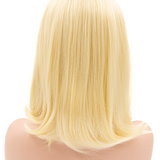 JBEXTENSION 12 Inches Remy Human Hair Mix Blonde With Highlight Wig TATIANA