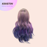 JBEXTENSION 22 Inches Ombre Purple Blue Wave Wig KRISTIN SPECIAL COLLECTION