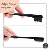 JBEXTENSION Hair Edge Brush, Double Sided Edge Control Hair Comb Eyebrow Brush Smooth Comb Grooming